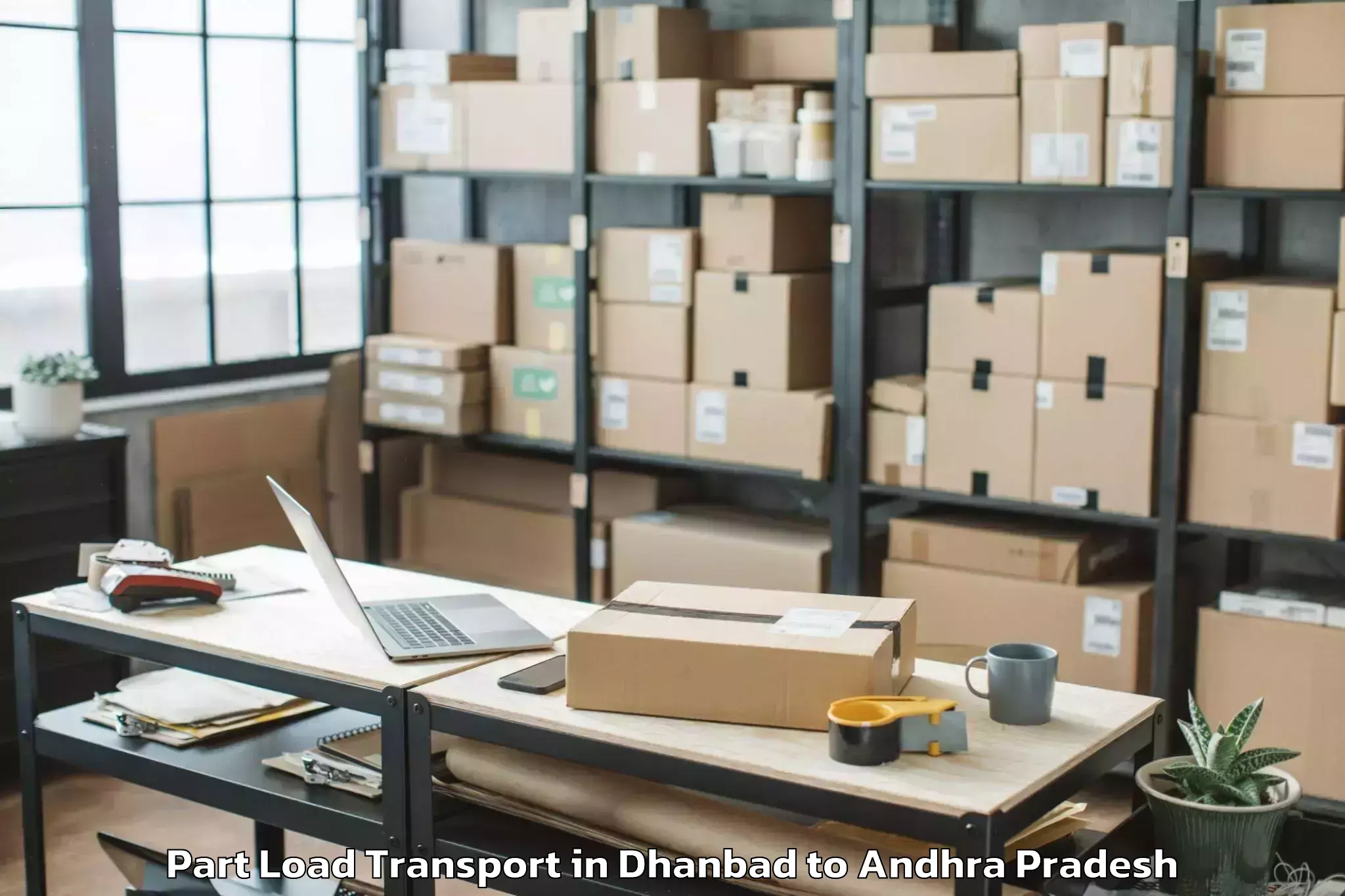 Easy Dhanbad to Nandigam Part Load Transport Booking